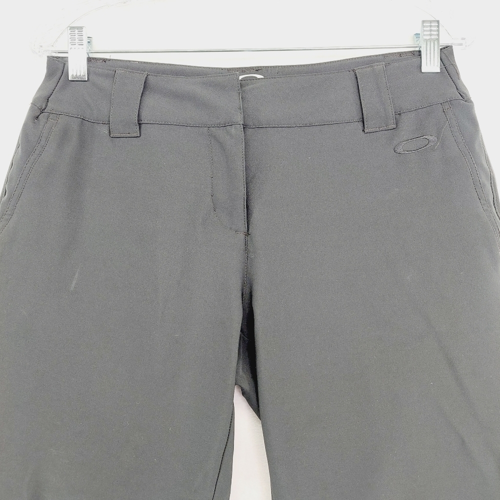 Oakley Black Business Casual Slash Pockets Zip Up Belt Loops Comfy Trousers P496 - Picture 2 of 7